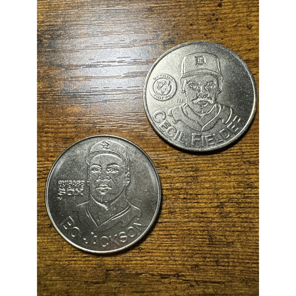 1991 Bo Jackson and Cecil Fielder MLB Starting Lineup Coin Lot